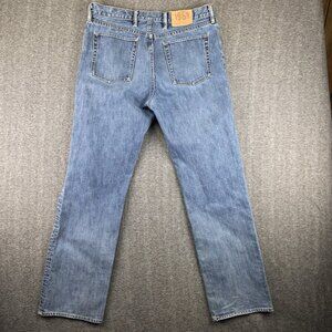 Gap 1969 Easy Fit Jeans Mens 36x34 Blue Straight Light Wash Denim Relaxed